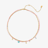 String and Chain Layered Necklace