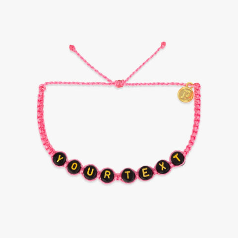 Black Alphabet Bead Bracelet