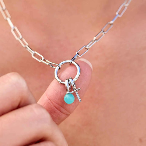 Harper Round Charm Chain Necklace