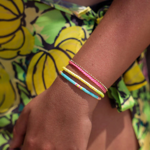 Petite Braid And Bead Bracelet
